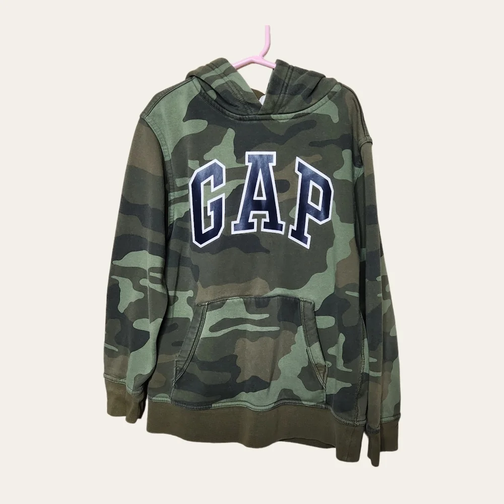 Gap Green Camo Arch Logo Hoodie